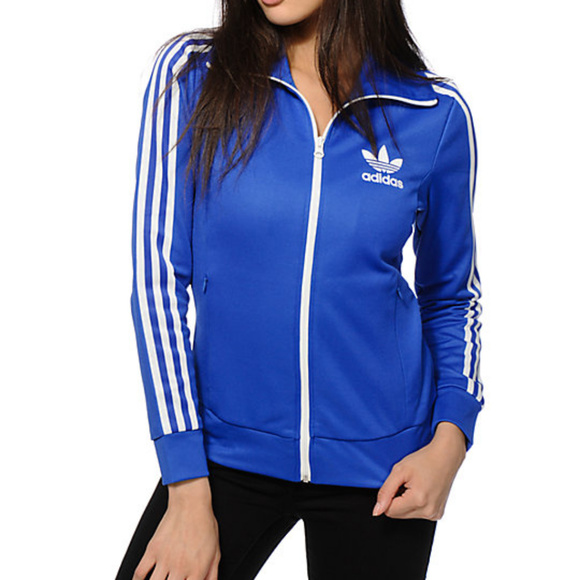 adidas Jackets & Blazers - Adidas Originals SMALL Blue Tracksuit Women Jacket